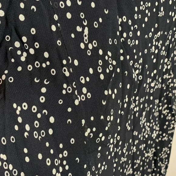 J. Jill Dress Black White Midi Size 8 lined Sleeveless Ruffle Church Work NWT - Picture 10 of 11